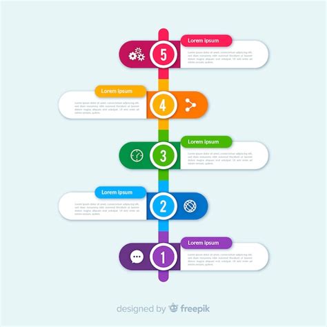 Colorful infographic timeline flat design | Free Vector