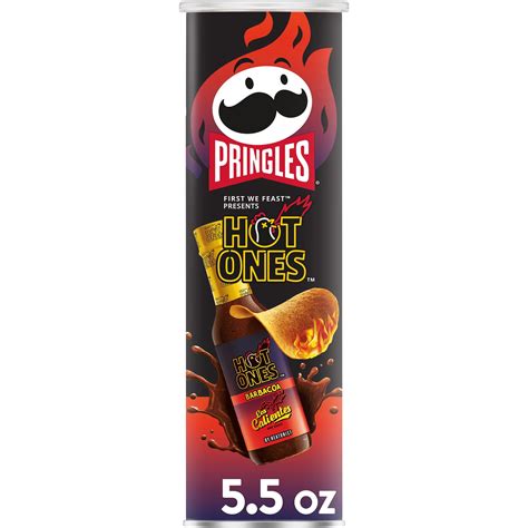 Pringles Hot Ones Barbacoa Potato Crisps Chips, Spicy Snacks, 5.5 oz ...