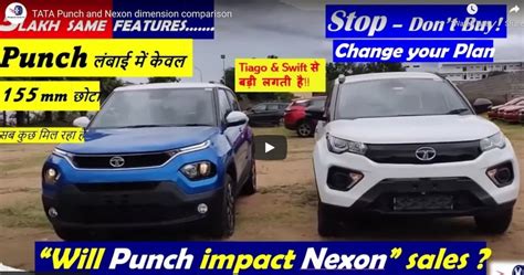 Tata Nexon and Punch Dimension Comparison – Do They Look The Same ...