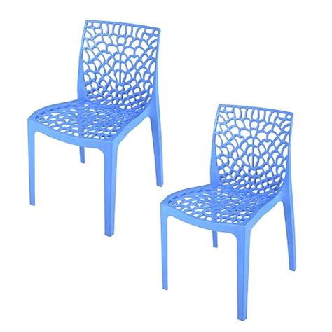 Supreme Web Designer Plastic Chair for Home and Office (Set of 2, Soft ...