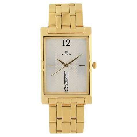 Buy Online Titan Quartz Analog with Day and Date Silver Dial Stainless ...
