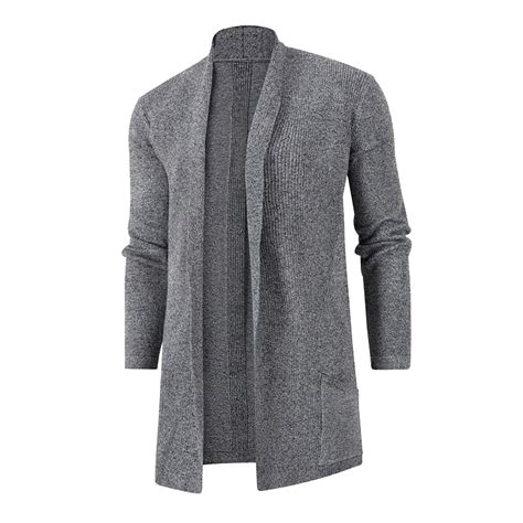 Eashery Sweater Coat for Men Knitted Long Sleeve Sweaters with Buttons ...