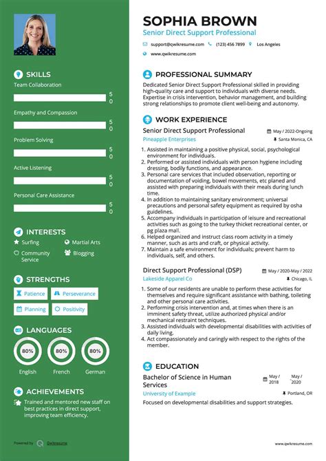 10+ Direct Support Professional Resume Samples & Templates for 2025