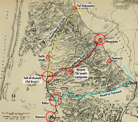 Map Of Israel Showing Megiddo
