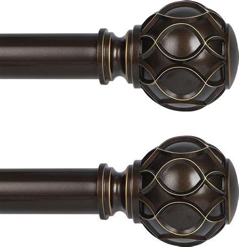 Amazon.com: TANGWIN Bronze Farmhouse Curtain Rods for Windows:Heavy ...