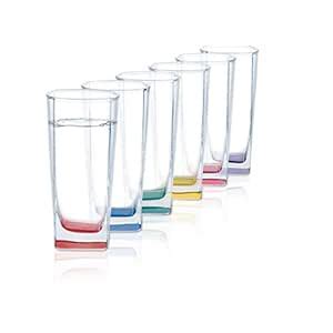 Buy Luminarc Sterling Rainbow High Ball Glass Tumbler, Set of 6, (330 ...