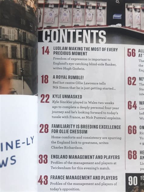 England vs France Six Nations Match Program | Ubuy India