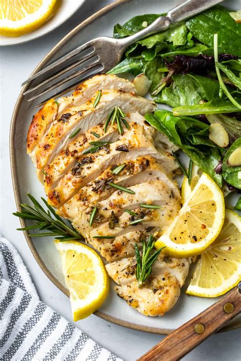Lemon Rosemary Broiled Chicken Breast - Simply Whisked