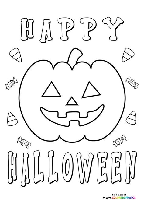 Colouring Pages Halloween Pumpkin - Jenny Printable