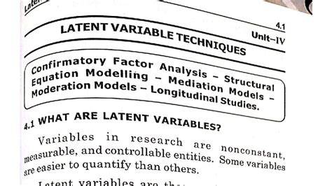 Unit 4: Latent Variable Techniques in OMG355 - Confirmatory Factor ...