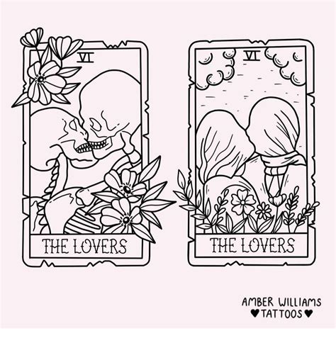 The lovers tarot card art work etsy – Artofit