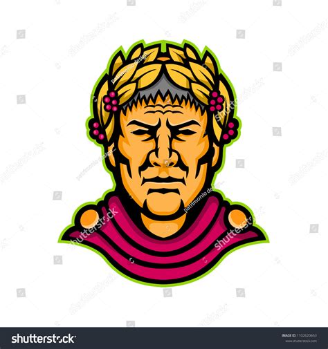 Mascot Icon Illustration Head Gaius Julius Stock Vector (Royalty Free ...