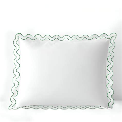 400TC Reverse U Shape Embroidery Cotton Solid Euro Sham