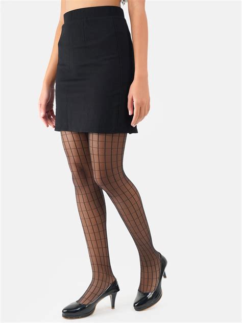 Plain Check stockings – Next2Skin.in