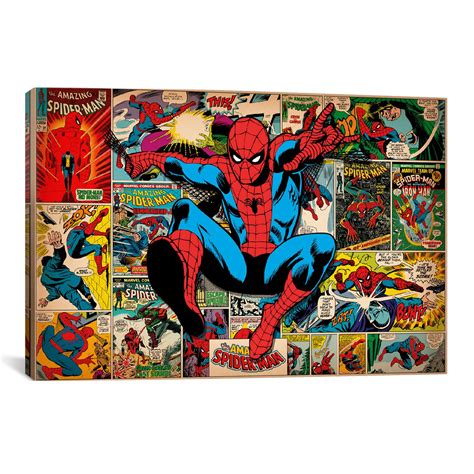 Buy iCanvasART Marvel Comic Book Spider Man on Spider Man Covers and ...