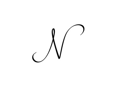 Letter N Calligraphy