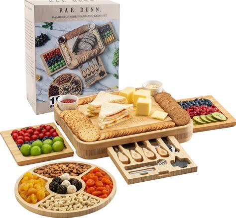 Amazon.com: Rae Dunn Charcuterie Board & Accessories - Large Charcuterie Board Set, Bamboo ...