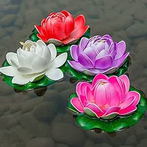 Buy dannyboyzs Floating Foam Lotus Flower with Water Lily Pad, Perfect ...