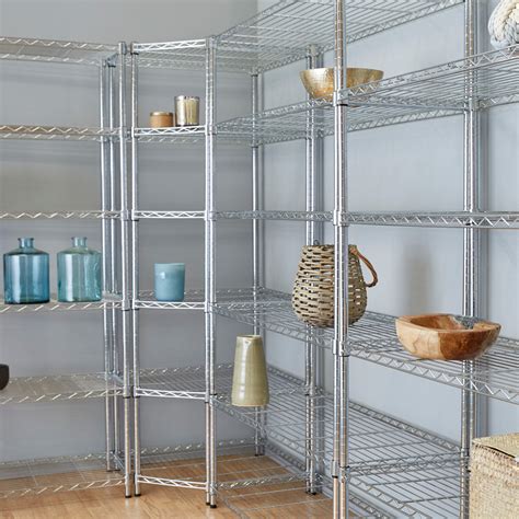 2 x 6 Tier Chrome Wire Shelving Unit & Corner Bundle - H1800 x W1200 ...
