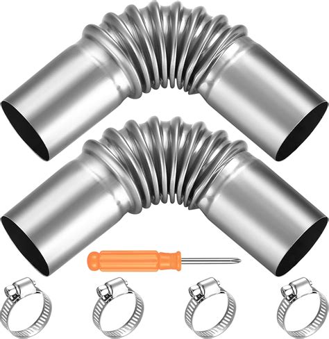 2 Pcs Stainless Steel Exhaust Pipes, Diesel Heater Exhaust Pipes, 25mm Exhaust Pipe Elbow ...
