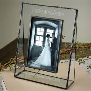 Wedding Picture Frame Personalized for Couple Engraved Glass Keepsake ...