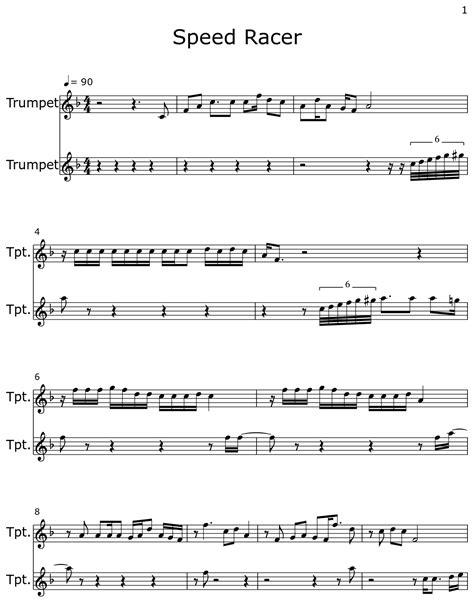 Speed Racer - Sheet music for Trumpet