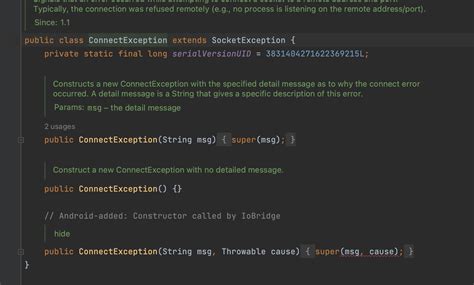 Connect Exception in Java 的图像结果
