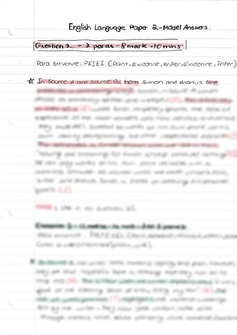 Image result for English Language Paper 2 Model Answers