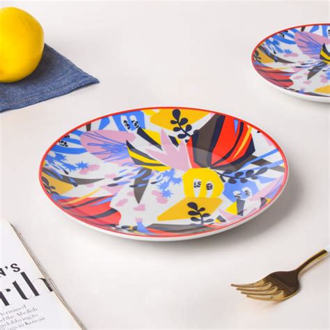 Sylvia Ceramic Snack Plate 8 Inch