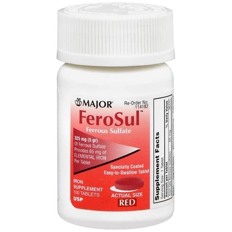 MAJOR FeroSul Red Iron Supplement Tablets – 100 TB – Medcare | Wholesale company for beauty and ...