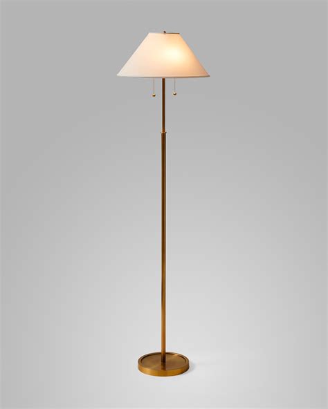 964405-Lighting-Floor-Lamp-Brookings-Brass-White-Shade-Lit-LS-x0071-SH