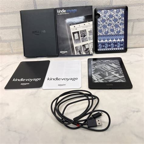 超 amazon Kindle Voyage ケース付き 箱 ケーブル キンドル 電子書籍 Wi-Fi 4GB nw460gz(電子ブック ...