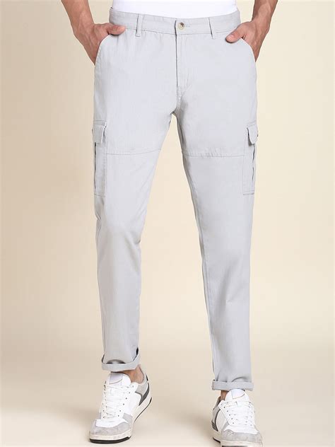 Men's Light Grey Solid Cargo – DENNIS LINGO