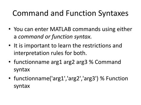 Image result for MATLAB Syntax Examples Code