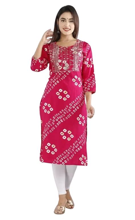 Buy Annayema Apparels Women's Rayon Printed Embroidery Stright Kurta ...