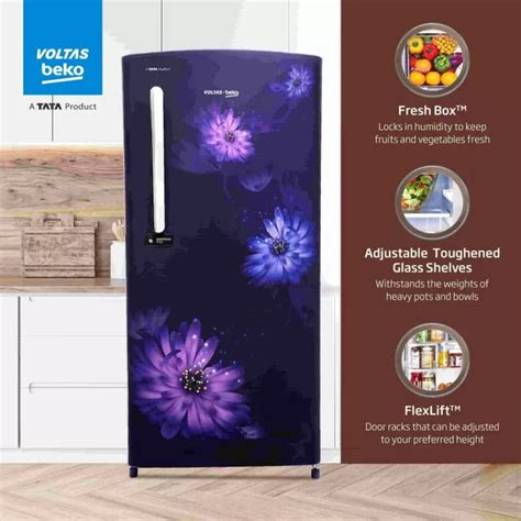 Voltas Beko RDC220C / W0DBE0M000UGD 185 L Direct Cool Single Door 3 ...