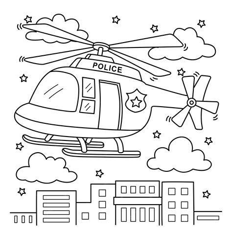 Helicopter Coloring Page
