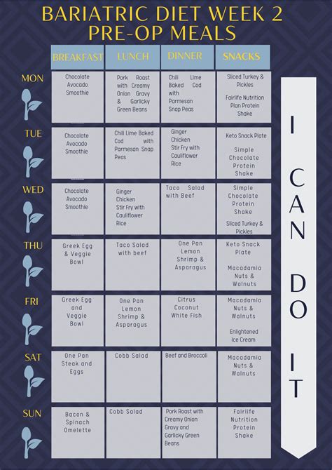 4 Week Pre-op Bariatric Meal Plan/weight Loss keto lowcarb - Etsy