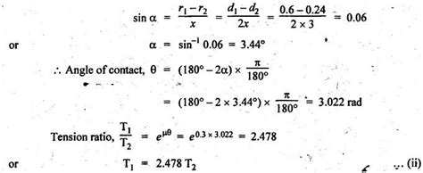 Initial tension in belt - Friction in Machine Elements - Theory of Machines