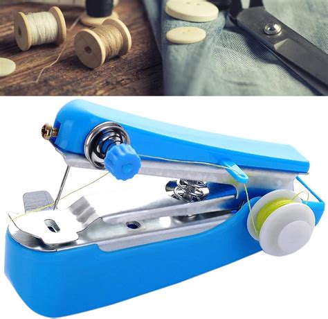 Amazon.com: Blue Handheld Sewing Machine, Sewing Machines Portable Mini ...