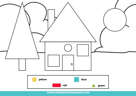 Printable Shapes Coloring Pages (PDFs) - Freebie Finding Mom Shapes ...