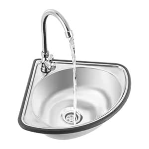 Stainless Steel Single Bowl Sink Wall-Mounted Triangle Wash Basin ...