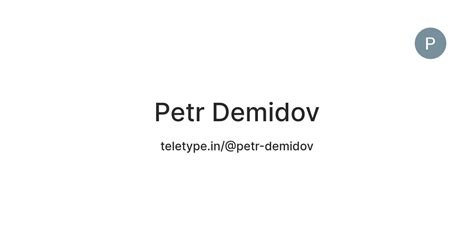 Petr Demidov — Teletype