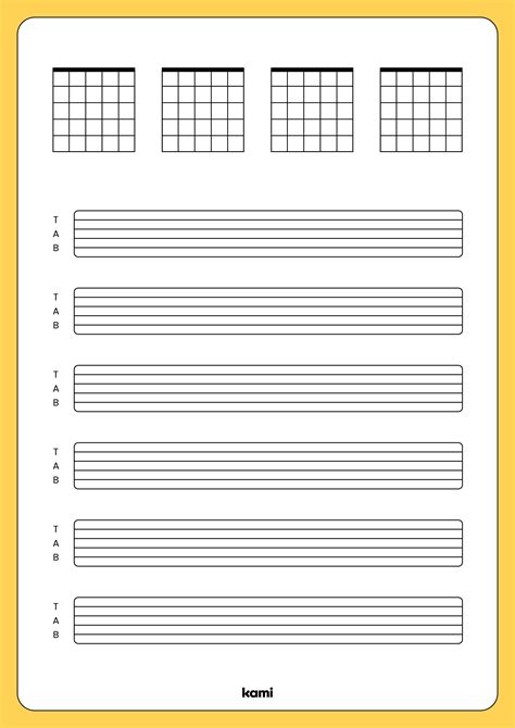 Blank Guitar Tab Blank Guitar Tabs Etsy