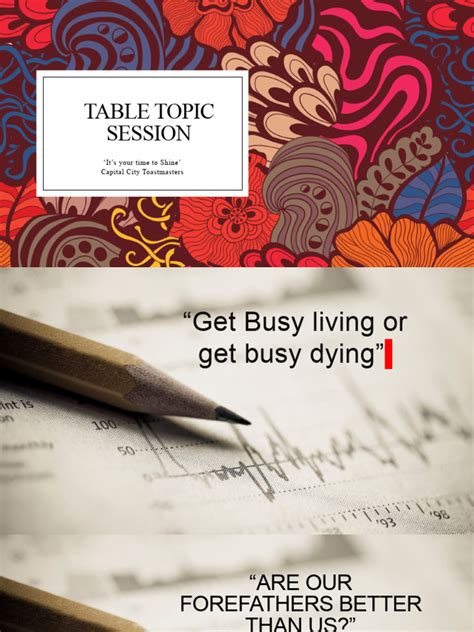 Image result for Sample Toastmaster Table Topic Questions