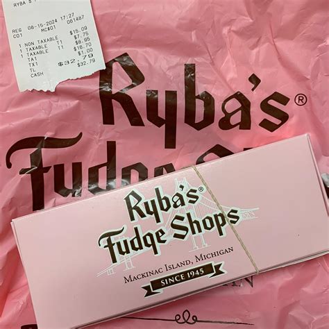 RYBA'S FUDGE SHOPS - CORBY STORE, Mackinac Island - Menu, Prices ...