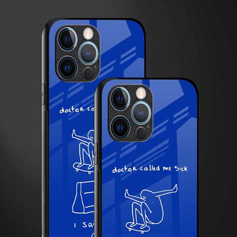 Sick Skateboarder Blue Doodle Phone Cover for iPhone 12 Pro | Glass ...