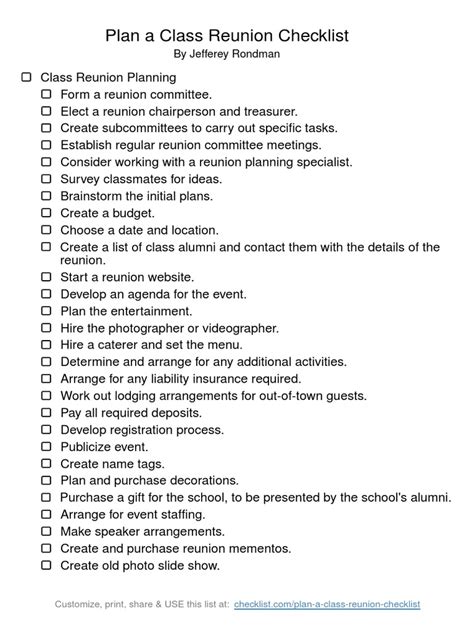 Image result for Class Reunion Event Program