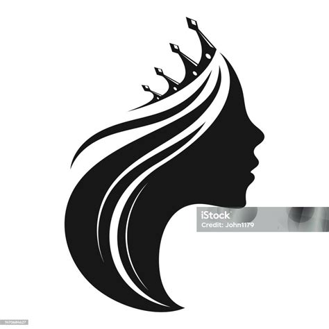Siluet Wajah Gadis Cantik Dengan Mahkota Ilustrasi Stok - Unduh Gambar Sekarang - Bagian tubuh ...