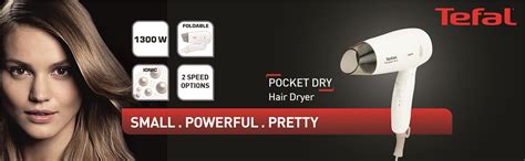 Tefal HV1513K0 Foldable Pocket dry Hair Dryer (White) : Amazon.in: Beauty